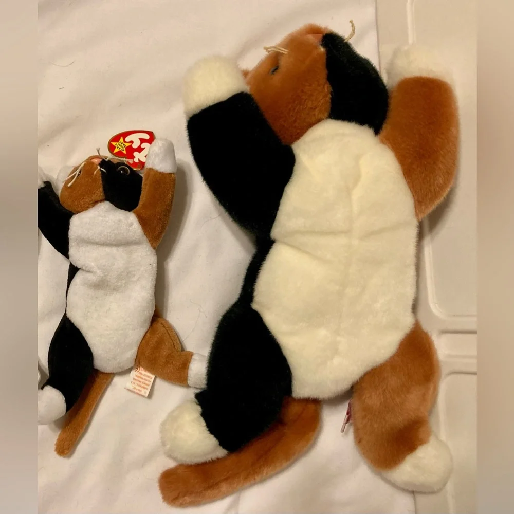 Ty “Chip” buddy & beanie Calico cat set